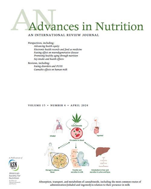 Publication cover: "Advances in Nutrition", Volume 15, Issue 4, April 2024, 100199